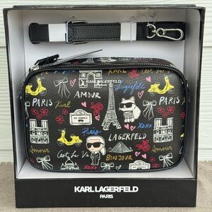 NIB - Karl Lagerfeld Paris Maybelle Multi-Color Double Zip Camera Bag